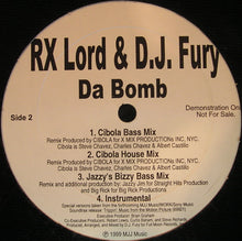 Load image into Gallery viewer, RX Lord &amp; DJ Fury (2) : Da Bomb (12&quot;, Single, Promo)