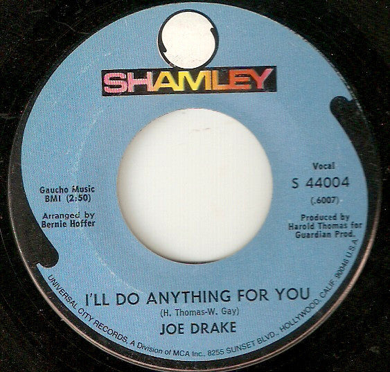 Joe Drake (2) : I'll Do Anything For You (7