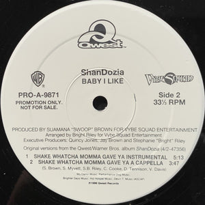 ShanDozia : Baby I Like (12", Promo)