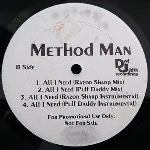 Method Man : All I Need (12", Promo)