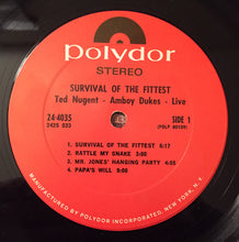 Load image into Gallery viewer, Ted Nugent And The Amboy Dukes : Survival Of The Fittest - Live (LP, Album)