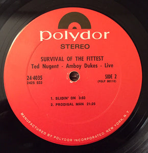 Ted Nugent And The Amboy Dukes : Survival Of The Fittest - Live (LP, Album)