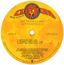 Load image into Gallery viewer, Curtis Mayfield : Got To Find A Way (LP, Album, Son)