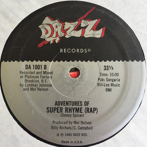 Jimmy Spicer : Adventures Of Super Rhyme (Rap) (12")