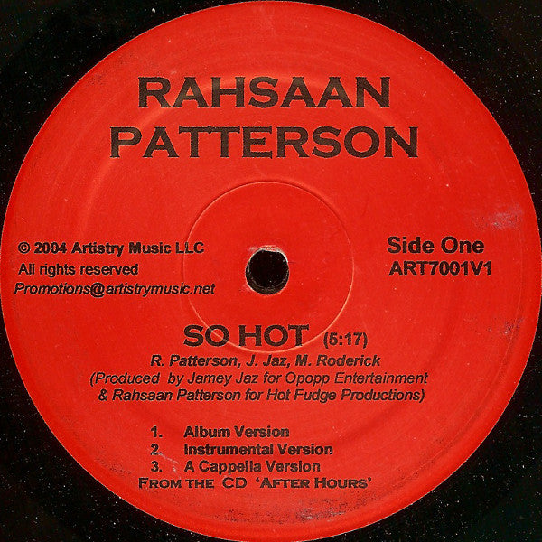 Rahsaan Patterson : So Hot (12