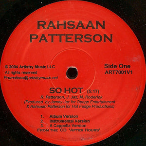 Rahsaan Patterson : So Hot (12")