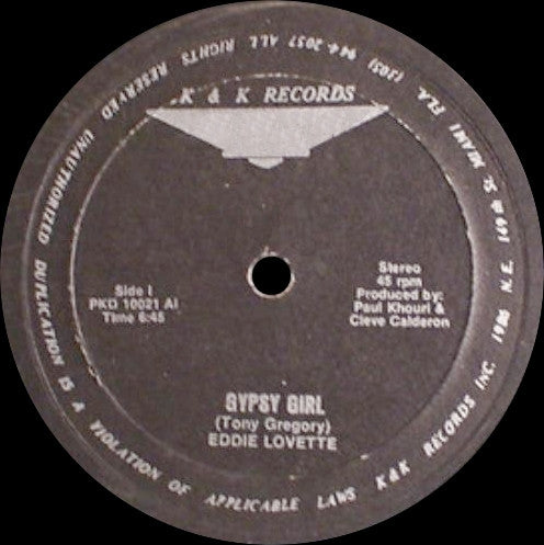Eddie Lovette : Gypsy Girl / Heaven Must Be Missing An Angel (12