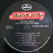 Load image into Gallery viewer, George Jones (2) : George Jones Salutes Hank Williams (LP, Album, RE)