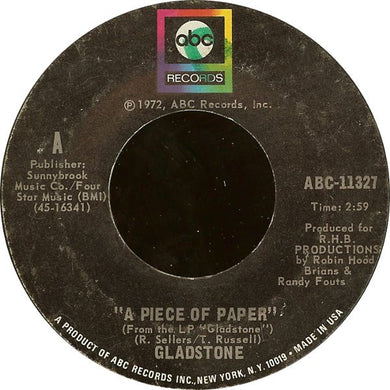 Gladstone : A Piece Of Paper (7