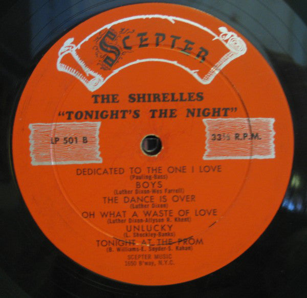 The Shirelles : Tonight's The Night (LP, Album, Mono)