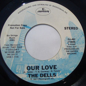 The Dells : Our Love (7", Single, Promo)