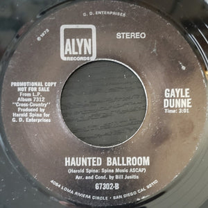 Gayle Dunne : Cross-Country / Haunted Ballroom (7", Promo)
