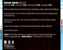 Load image into Gallery viewer, Richard Burton (4) Featuring Ruff Endz : Baller (CD, Single, Promo)