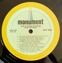 Load image into Gallery viewer, Fran Jeffries : This Is Fran Jeffries (LP, Album, Mono)
