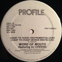Load image into Gallery viewer, Word Of Mouth (2) Featuring DJ Cheese : Coast To Coast (12&quot;, Promo)