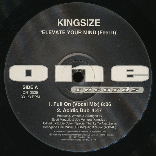 Kingsize* : Elevate Your Mind (Feel It) (12