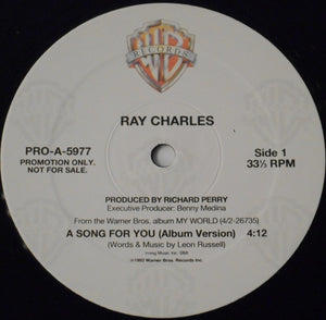 Ray Charles : A Song For You (12", Promo)