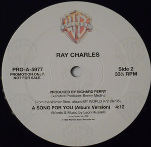 Ray Charles : A Song For You (12", Promo)