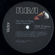 Load image into Gallery viewer, Louise Mandrell : Too Hot To Sleep (LP, Album, RE)