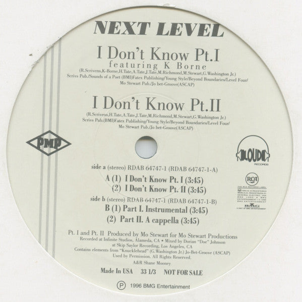 Next Level (3) Feat. K-Borne : I Don't Know (12