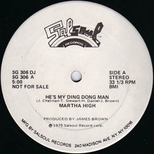 Load image into Gallery viewer, Martha High : He&#39;s My Ding Dong Man (12&quot;, Promo)