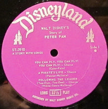 Load image into Gallery viewer, Unknown Artist : Walt Disney's Story Of Peter Pan (LP, Album, RE, Pur)