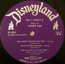Load image into Gallery viewer, Unknown Artist : Walt Disney's Story Of Peter Pan (LP, Album, RE, Pur)
