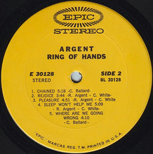 Load image into Gallery viewer, Argent : Ring Of Hands (LP, Album, Gat)