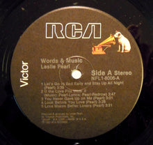 Load image into Gallery viewer, Leslie Pearl : Words &amp; Music (LP, Album)