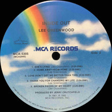 Load image into Gallery viewer, Lee Greenwood : Inside Out (LP, Album, RE)