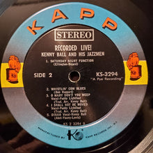 Load image into Gallery viewer, Kenny Ball And His Jazzmen : Recorded Live! (LP, Album)