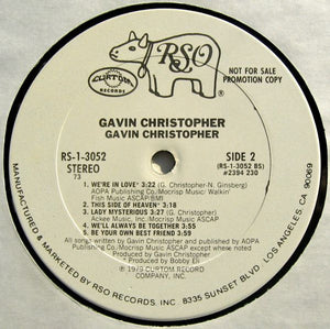 Gavin Christopher : Gavin Christopher (LP, Album, Promo)