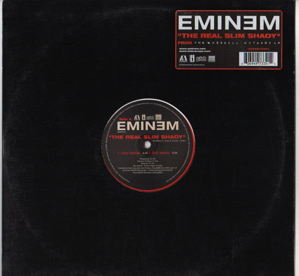 Eminem Stan The Real Slim Shady UKオリジナル盤 eminem-the-real-slim-shady-uk-