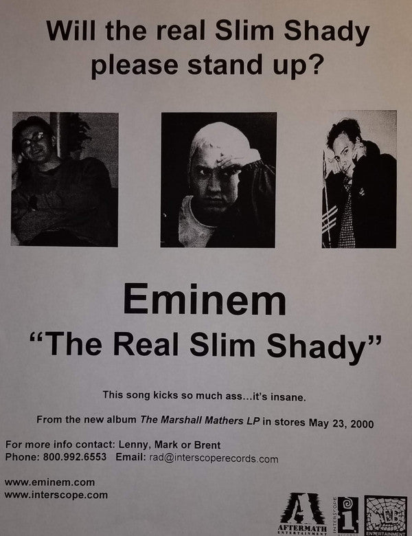 Eminem The Real Slim Shady UK Promo 12
