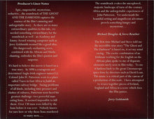 Load image into Gallery viewer, Jerry Goldsmith : The Ghost And The Darkness (CD, Album)