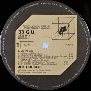Joe Cocker : Live In L.A. (LP, Album)