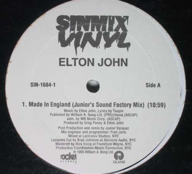 Elton John : Made In England (Junior Vasquez Mixes) (12