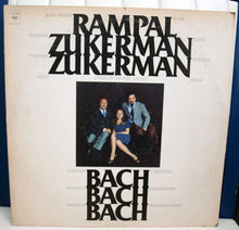 Load image into Gallery viewer, Jean-Pierre Rampal, Eugenia Zukerman, Pinchas Zukerman With Charles Tunnell - Johann Christian Bach / Wilhelm Friedemann Bach / Wilhelm Friedrich Ernst Bach : Flute, Flute, Violin &amp; Viola (LP, Album)