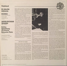 Load image into Gallery viewer, Aaron Copland, Eduardo Mata, Dallas Symphony Orchestra : El Salón México - Rodeo - Appalachian Spring (LP, Ind)