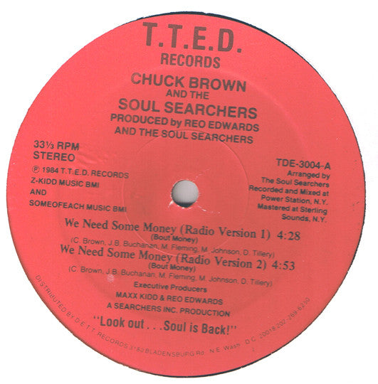 Chuck Brown & The Soul Searchers : We Need Some Money (12
