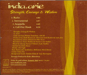 India.Arie : Strength, Courage & Wisdom (CD, Single, Promo)