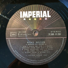 Load image into Gallery viewer, Ricky Nelson (2) : Songs By Ricky (LP, Album, RE)