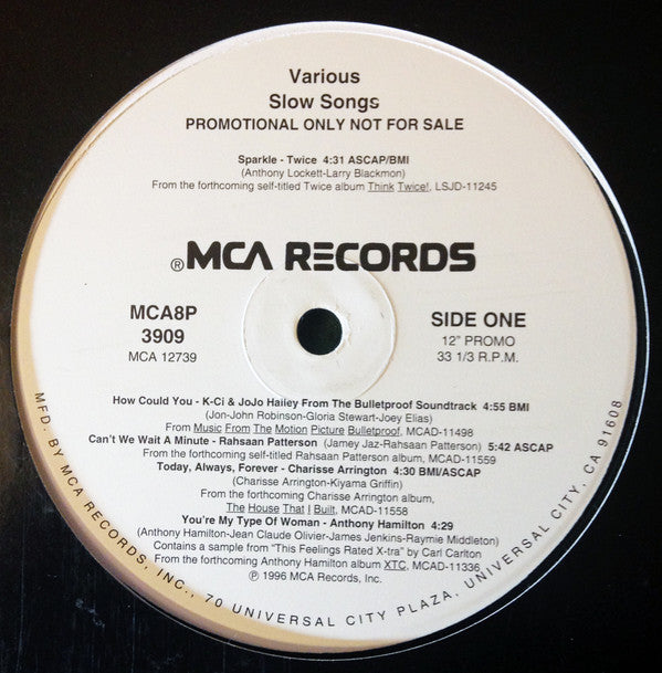 Various : Various Slow Songs (LP, Comp)