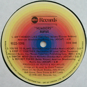 Rufus : Numbers (LP, Album)