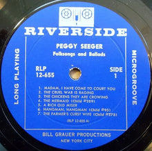 Load image into Gallery viewer, Peggy Seeger : Folksongs And Ballads (LP, Album)