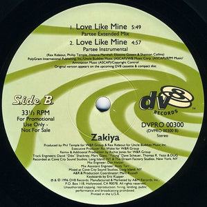 Zakiya : Love Like Mine (2x12", Promo)