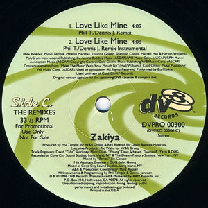 Zakiya : Love Like Mine (2x12", Promo)