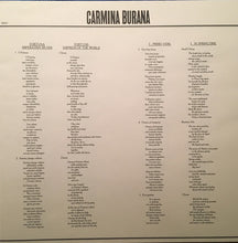Load image into Gallery viewer, Orff* : Ormandy*, Philadelphia Orchestra*, Harsanyi*, Pertak*, Presnell*, Rutgers University Choir*, F. Walter* : Carmina Burana (LP, Album)