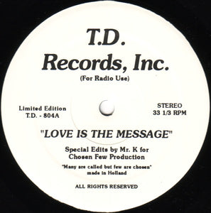 MFSB / The Chi-Lites : Love Is The Message / My First Mistake (12", RE, Unofficial)