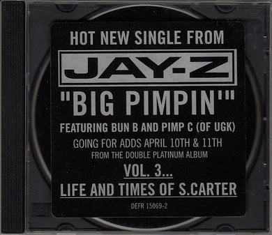 Jay-Z Featuring Bun B & Pimp C : Big Pimpin' (CD, Single, Promo)